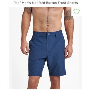 Reef Men's Medford Hyper Flex Lightweight Button Zip Walk Board Shorts- Size 32-